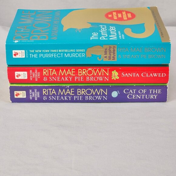 LOT 3 Rita Mae Brown and Sneaky Pie Brown Paperback Mystery Series Books 16-18 - Picture 1 of 3